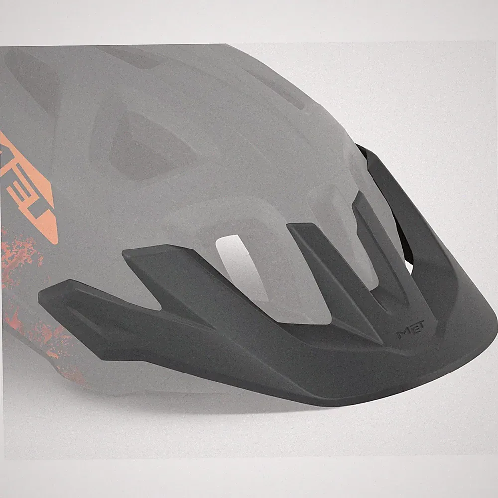 MET Eldar Visier UN Gray Orange Matt Fahrradhelm Ersatzschirm Mountainbike Trail