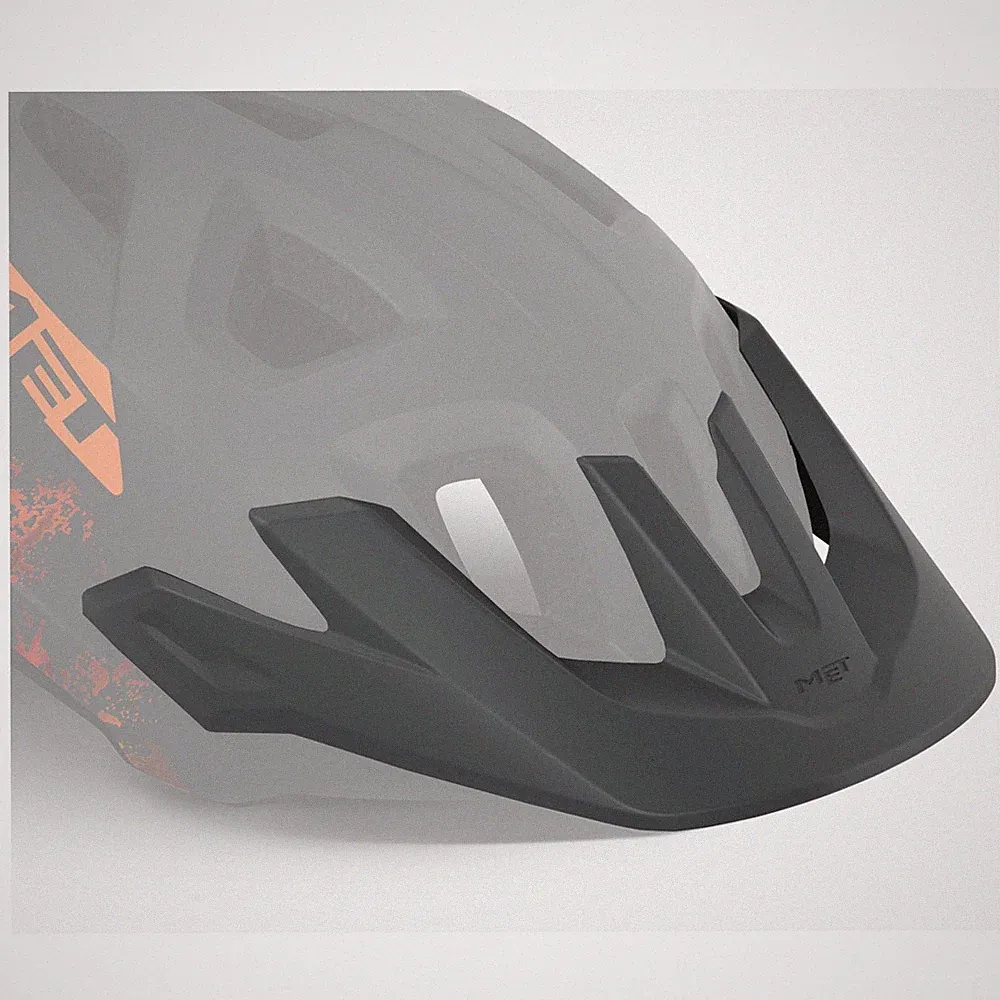 MET Eldar Visier UN Gray Orange Matt Fahrradhelm Ersatzschirm Mountainbike Trail