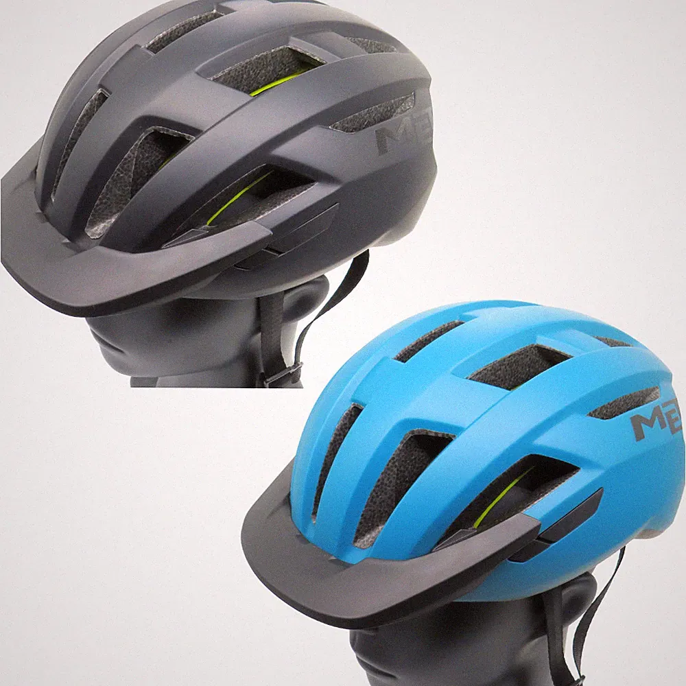MET Helm Allroad MIPS hinten LED Polycarbonat Schale EPS Liner blau/schwarz -H