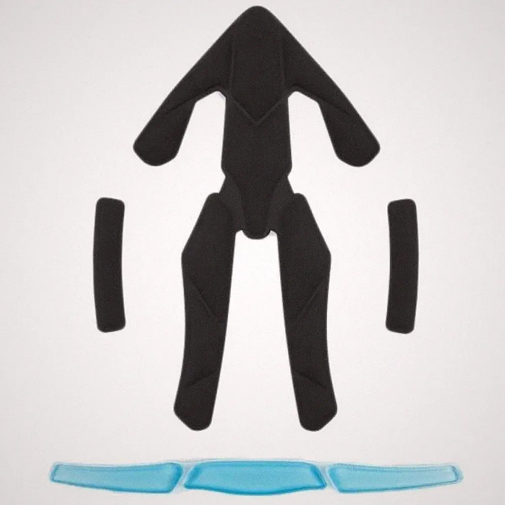 MET LUPO Coolmax Padding Dualgel Front Pad Schwarz Ersatzpolster Fahrrad Helm