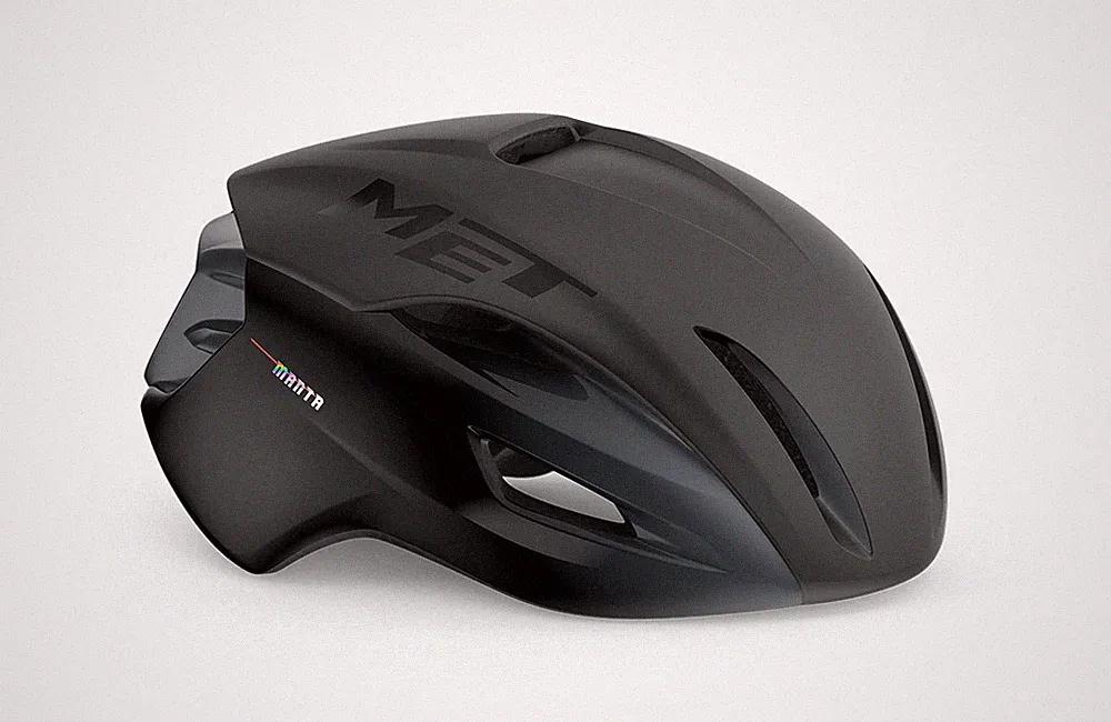 MET MANTA MIPS - RENNRADHELM - SCHWARZ GLÄNZEND