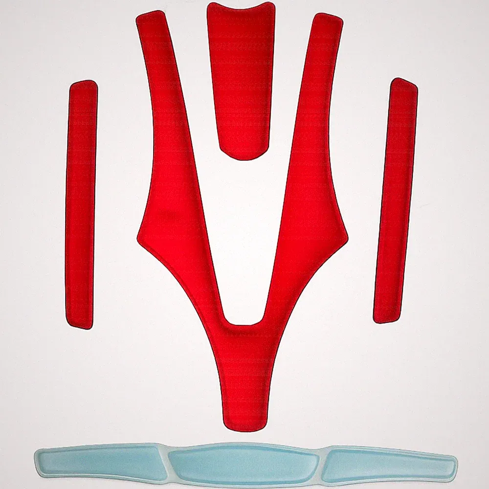 MET PARABELLUM Comfort Padding + Dualgel Front Red Fahrradhelm Ersatzpolster