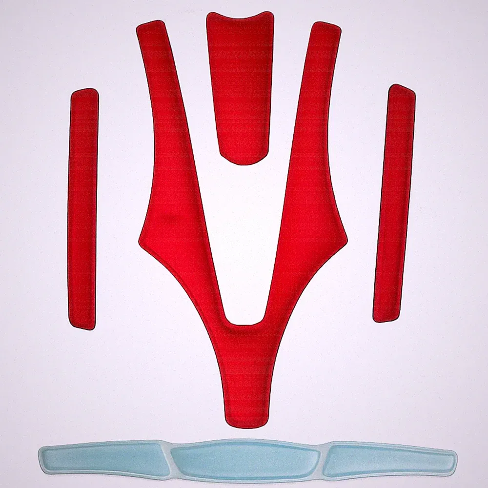 MET PARABELLUM Comfort Padding + Dualgel Front Red Fahrradhelm Ersatzpolster
