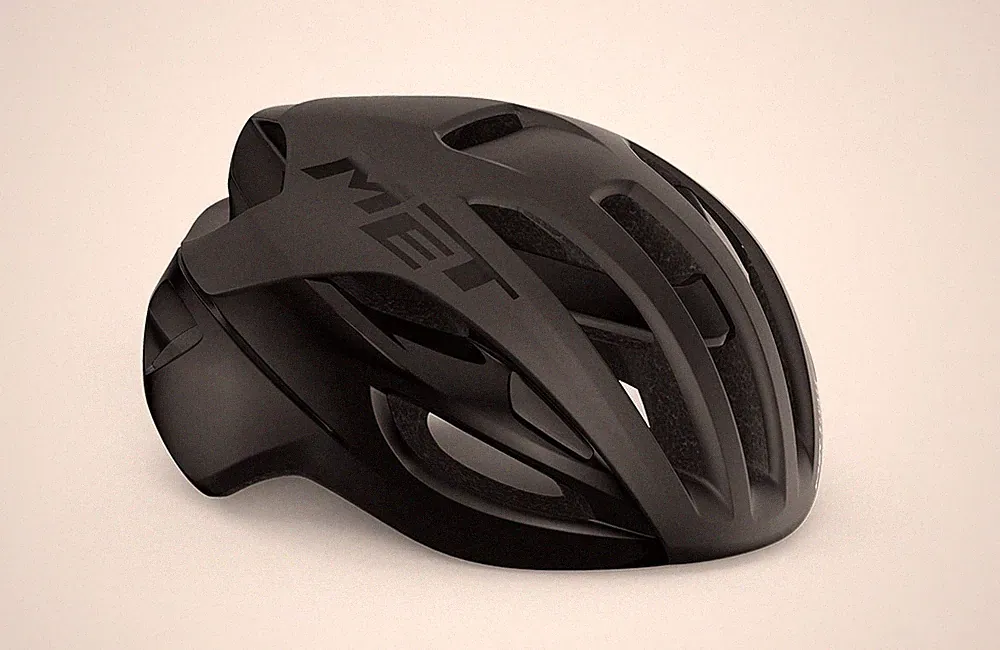 MET Rivale MIPS Rennradhelm - Schwarz / Matt glänzend