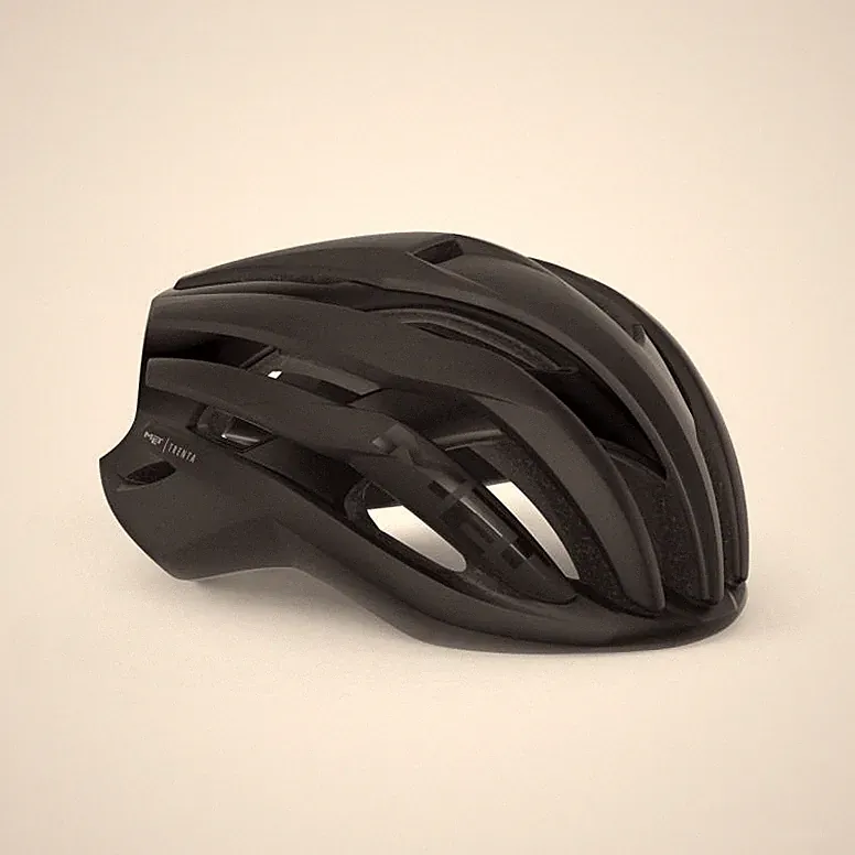 MET Trenta MIPS Rennradhelm - Schwarz / Matt glänzend