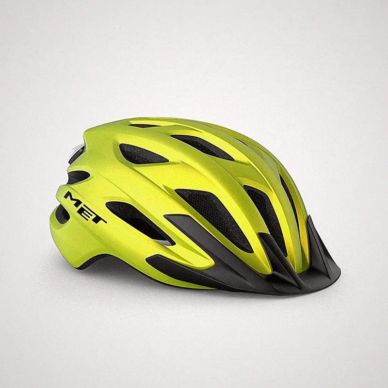 MET Urban Crossover Fahrradhelm Lime Gelb Matt, ONE SIZE, XL