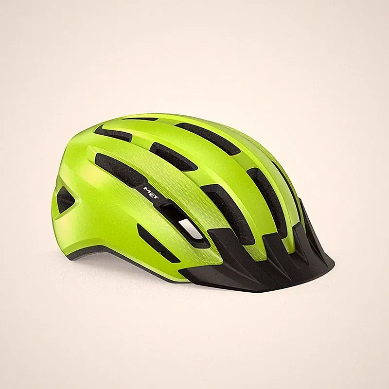 Met Urban Downtown Mips Gelb Fluoreszierend Glänzend Fahrradhelm