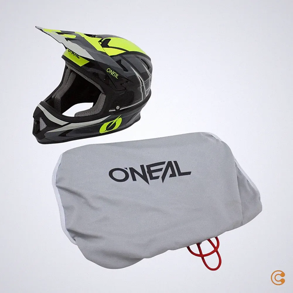 O’NEAL Fahrradhelm Helm Kinder MTB Downhill Schwarz Neongelb Größe M 48 50 cm
