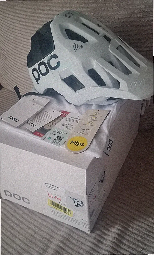 POC Kortal Race MIPS Fahrradhelm, MTB, Gr.51-54, White/Black Matt