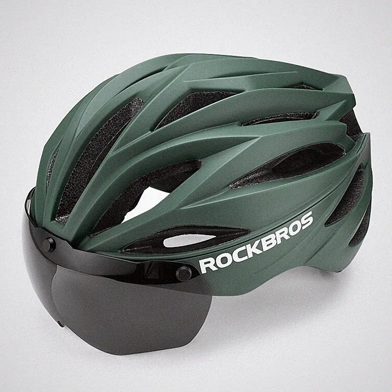 ROCKBROS Fahrradhelm Integrierter Helm mit abnehmbare Visier Schutzhelm 58-62cm