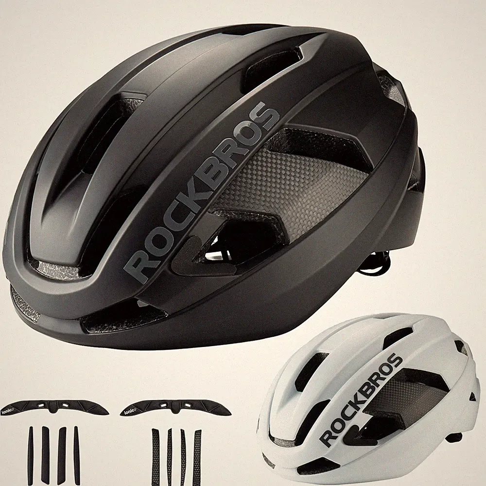 ROCKBROS Fahrradhelm mit Magnetschnalle Aerodynamisch Belüftet Rennradhelm