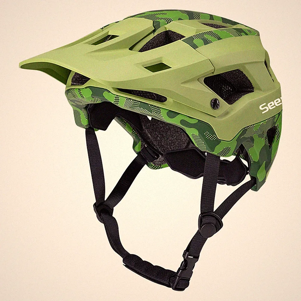 Seeker MTB Fahrradhelm Camo Mountainbike Helm leicht Erwachsene CE