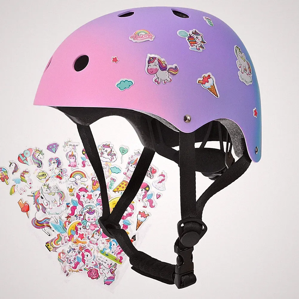 Skaterhelm Fahrradhelm für Kinder, Farbverlauf, Jungen und Mädchen, Sicherhei...