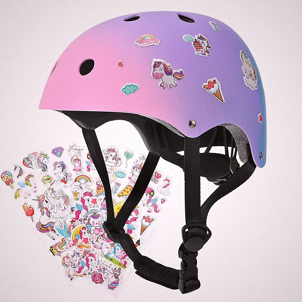 Skaterhelm Fahrradhelm für Kinder, Farbverlauf, Jungen und Mädchen, Sicherhei...