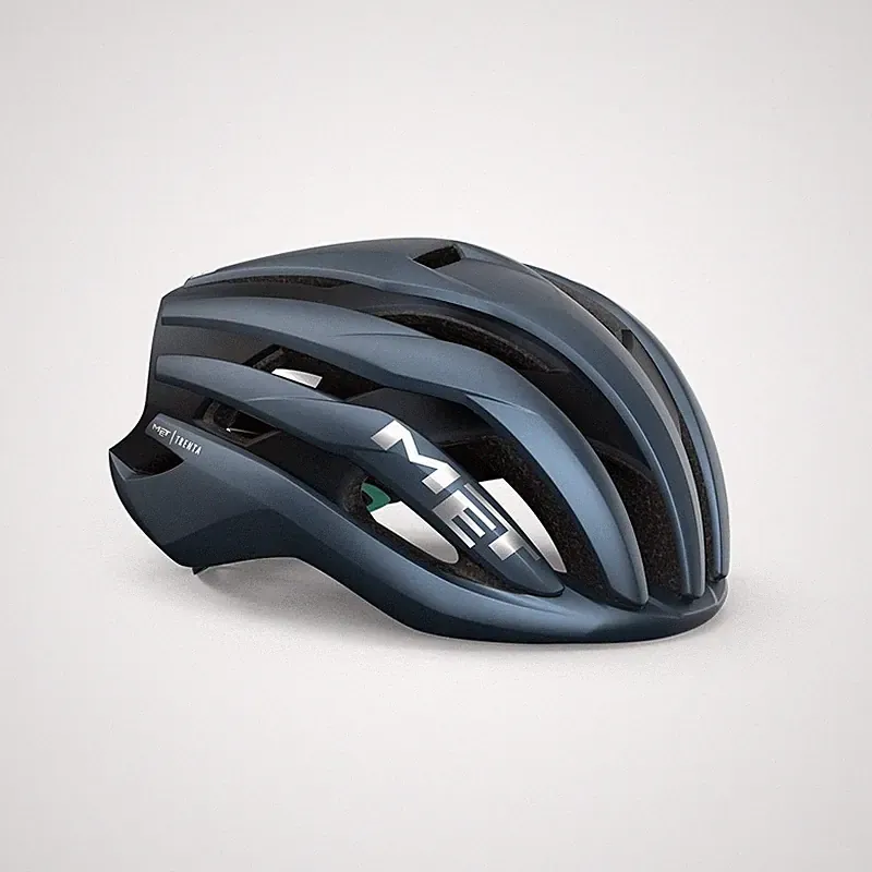 Straßenhelm Trenta MIPS Navy Silber Matt MET Fahrrad