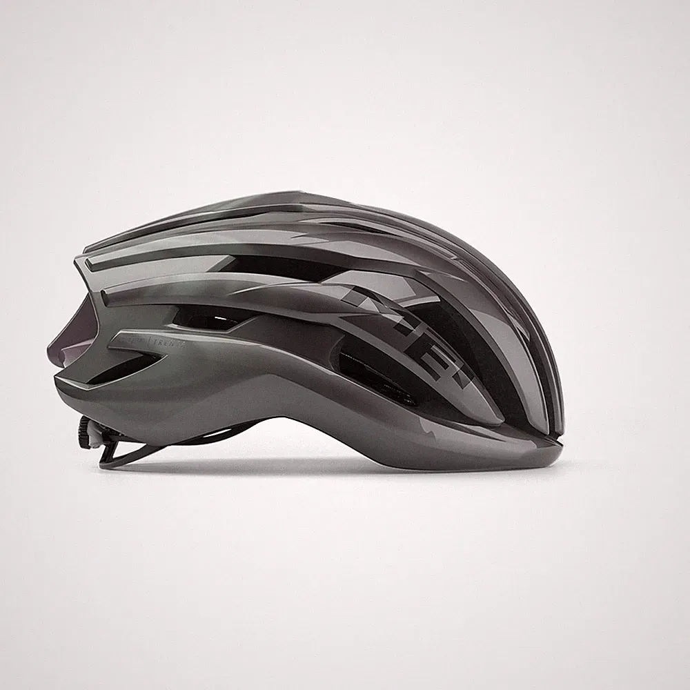 Straßenhelm Trenta MIPS Opal Grau Glänzend MET Fahrrad