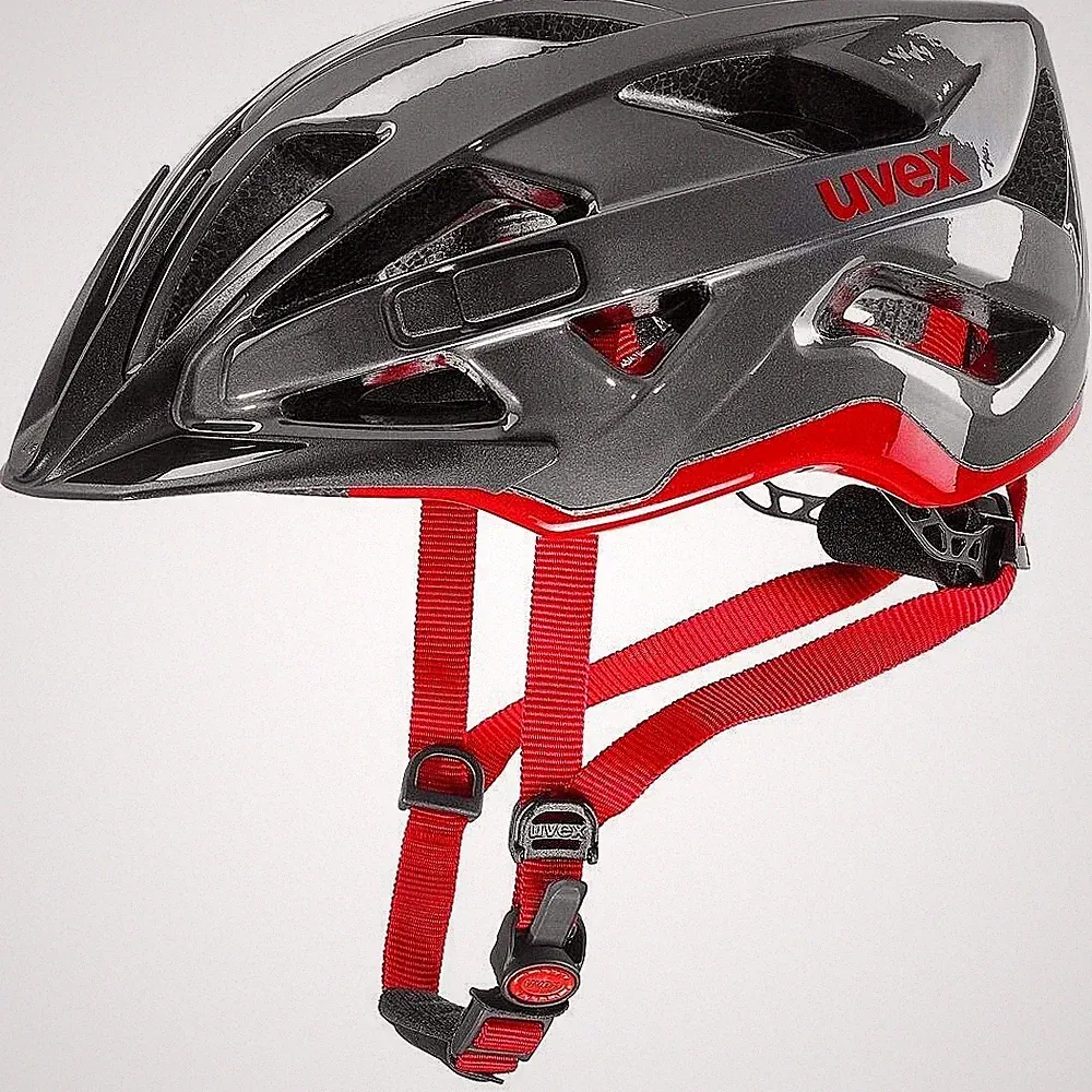 Uvex Active MTB-Radhelm Anthrazit/Rot Unisex Größe 52-57cm Brandneu