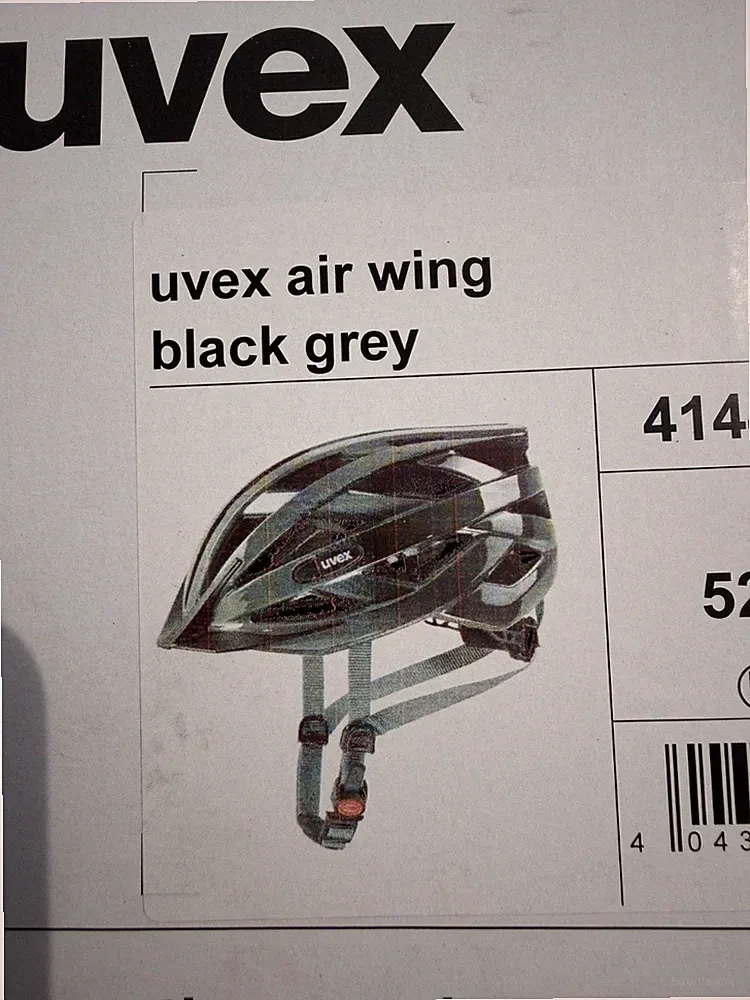 Uvex Air Wing Helm 52-57 cm Fahrradhelm Black Grey Radhelm