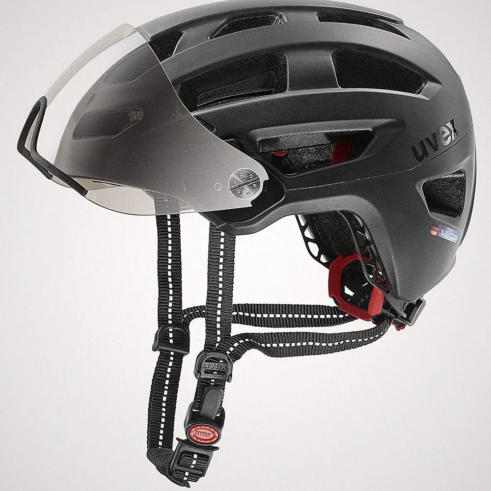 UVEX Finale Visor Fahrradhelm MTB Helm mit Visier Unisex Schwarz Neu, 52-57cm