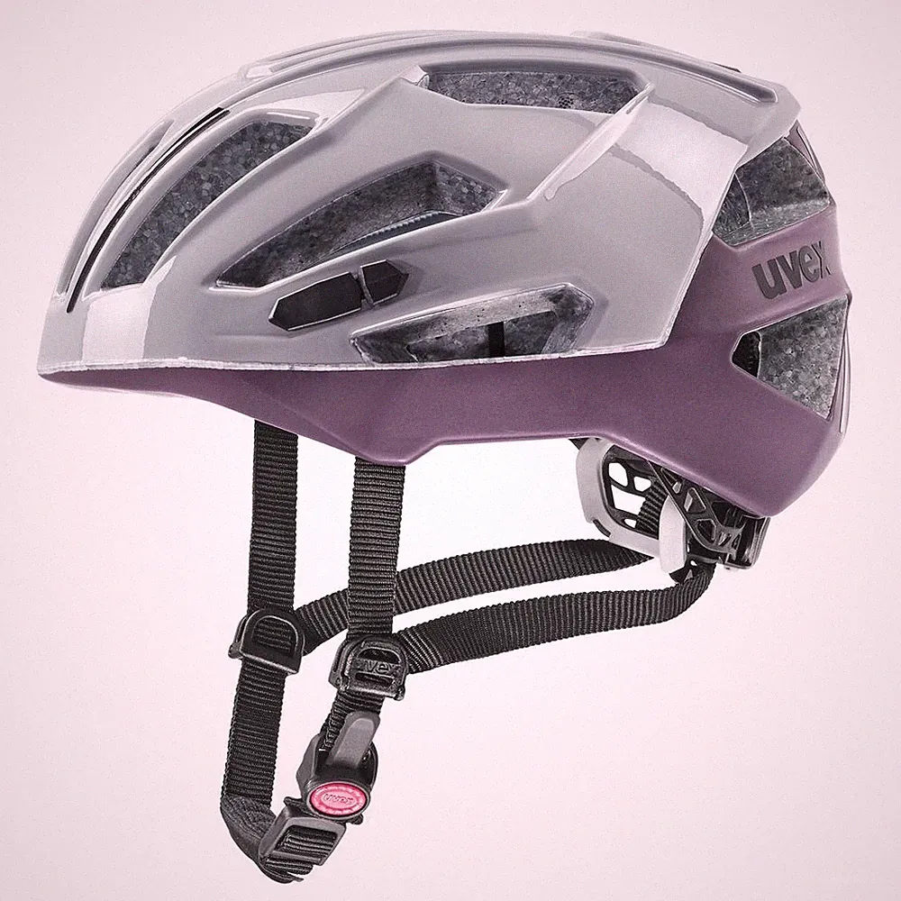Uvex gravel x, Gr. M/L (56-61 cm), rhino - plum Fahrradhelm MTB Helm Kopfschutz