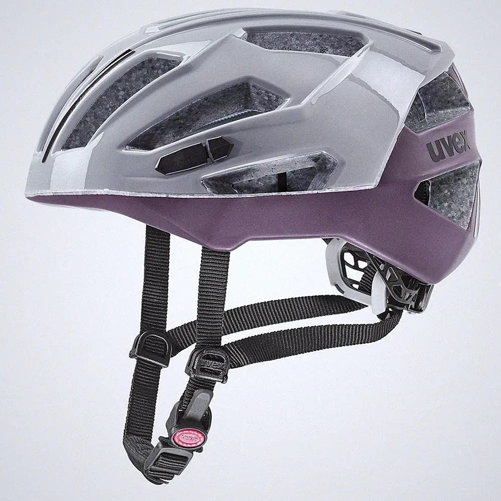 Uvex gravel x, Gr. S/M (52-57 cm), rhino - plum Fahrradhelm MTB Helm Kopfschutz