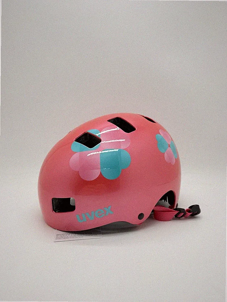 UVEX Kid 3 - Fahrradhelm Helm Fahrrad | Größe 55-58cm - Farbe Pink Flower Helm