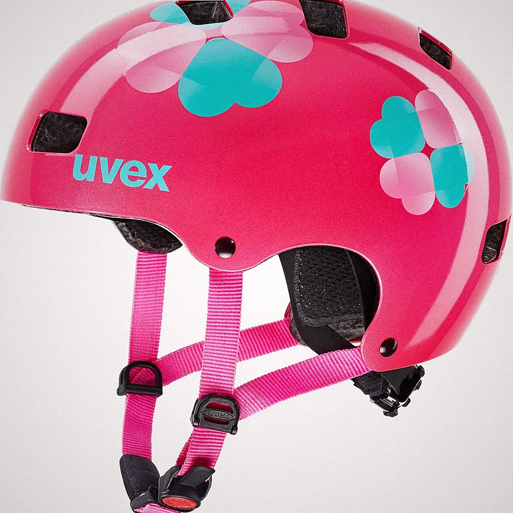 UVEX Kid 3 pink flower Fahrrad Velo Bike Kinder Rad Helm Gr. 51-55 cm APOLDA
