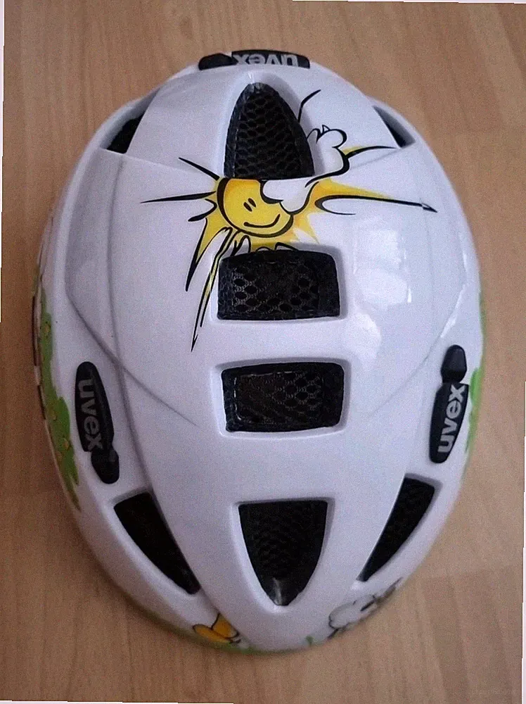 Uvex Kinderfahrradhelm Größe 46-52 cm, grün, weiß mit Schaf, unfallfrei!