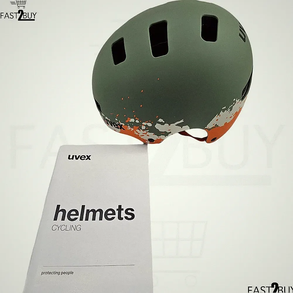 uvex Kinderhelm kid 3 cc Fahrradhelm Grün/Orange Gr. 55-58 cm