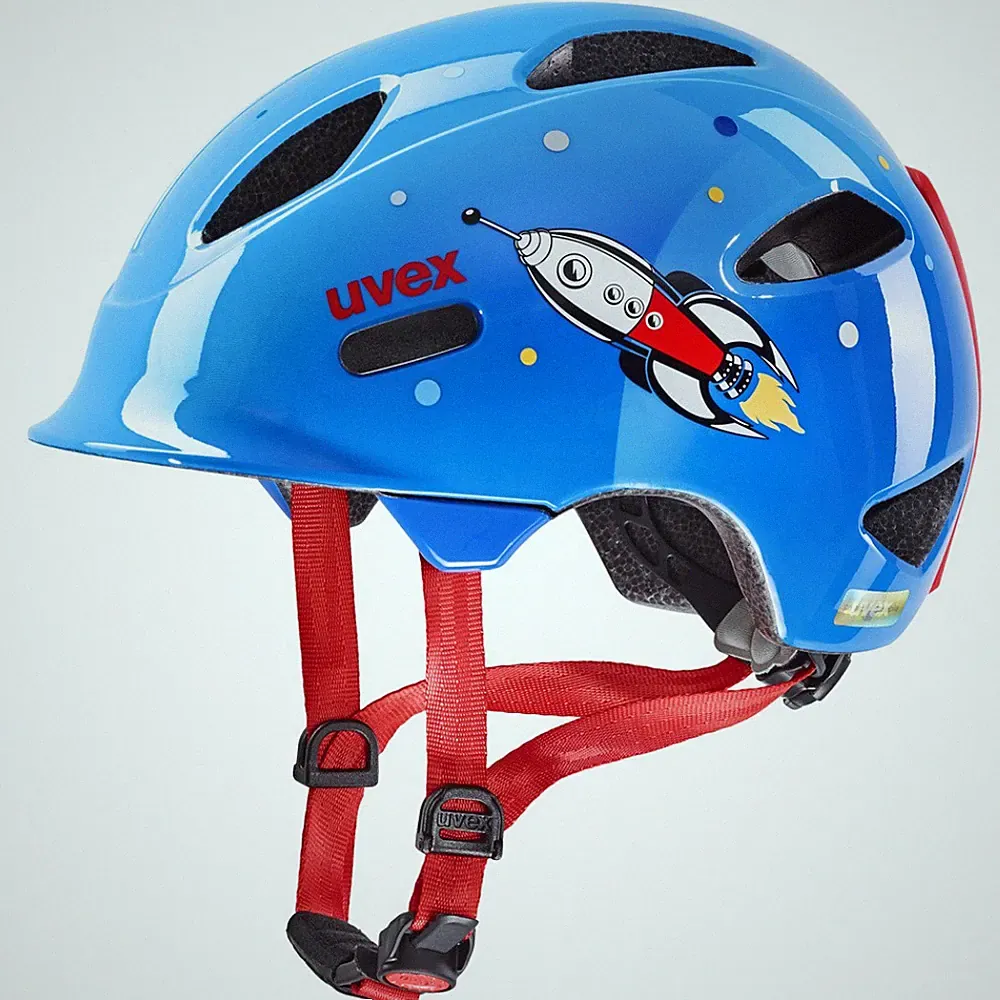 Uvex Oyo style Kinderhelm Fahrradhelm blue rocket 45-50 cm