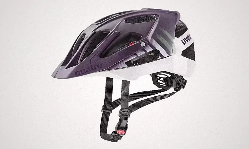 Uvex Quattro CC Fahrradhelm - Prestige White Mat Plum - 52-57cm Neu mit Etikett Sm Md MIPS