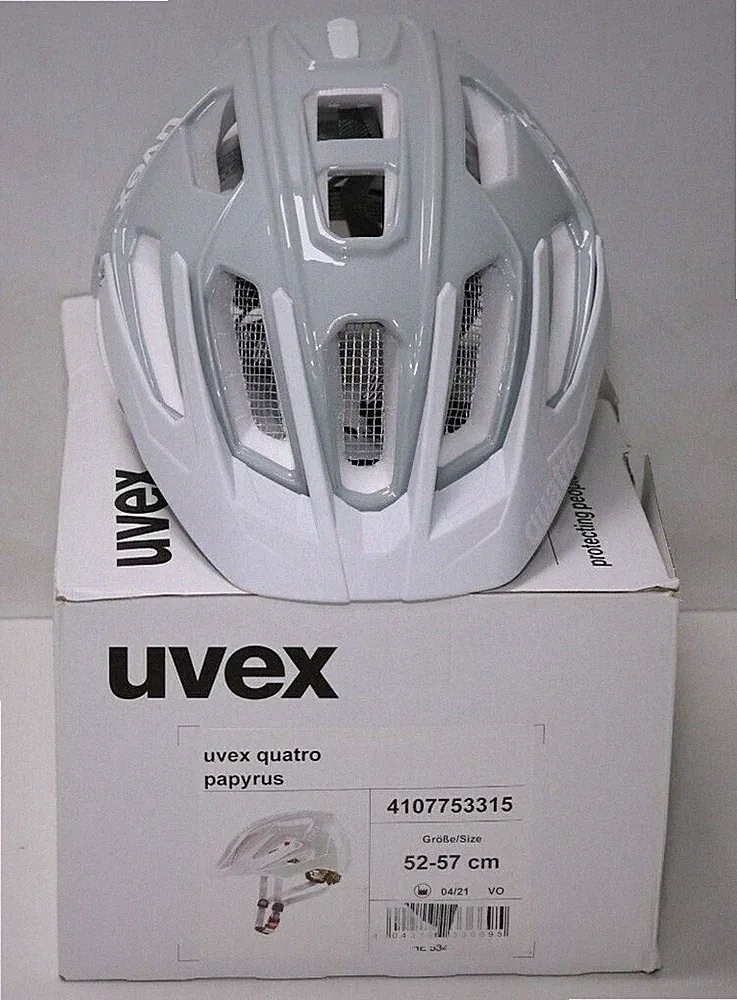 uvex Unisex– Erwachsene Quatro Fahrradhelm, Farbe:Papyrus, Grösse: 52-57