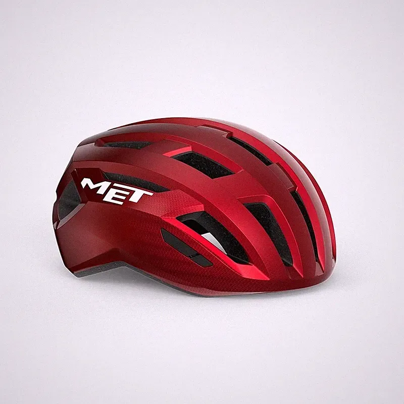 Vinci MIPS Straßenhelm Rot Metallisch Glänzend MET Fahrrad