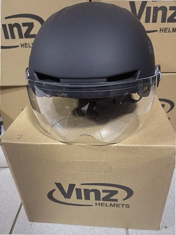VINZ E-Bike Fahrradhelm mit Visier & LED Rücklicht Gr. L (58-61 cm) Neu OVP