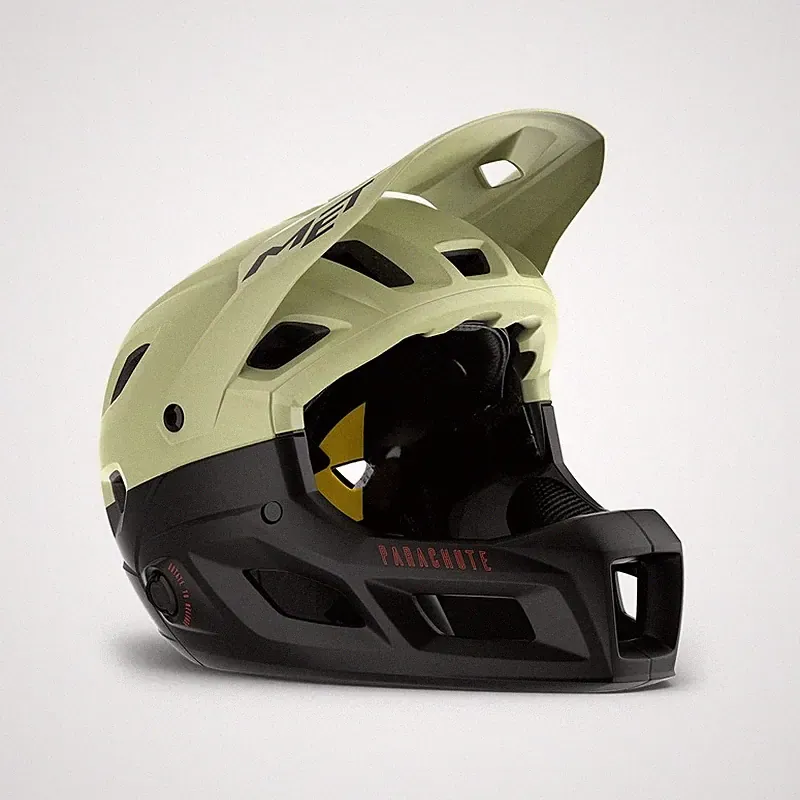 Vollvisierhelm Parachute MCR MIPS Pistaziengrün Matt MET Fahrrad