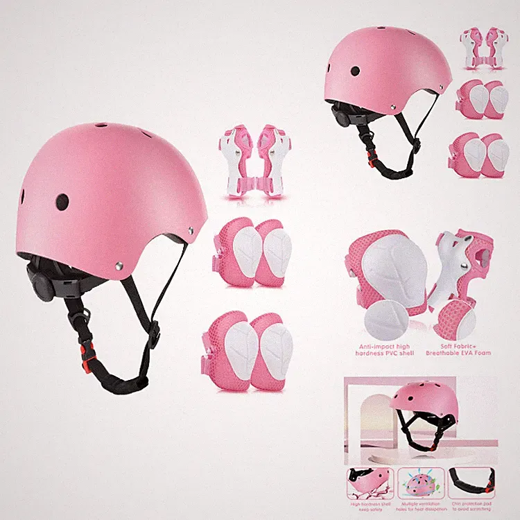 WayEee Knieschoner Kinder mit Helm, Schonerset Kinder 3-10 Jahre, Knieschützer
