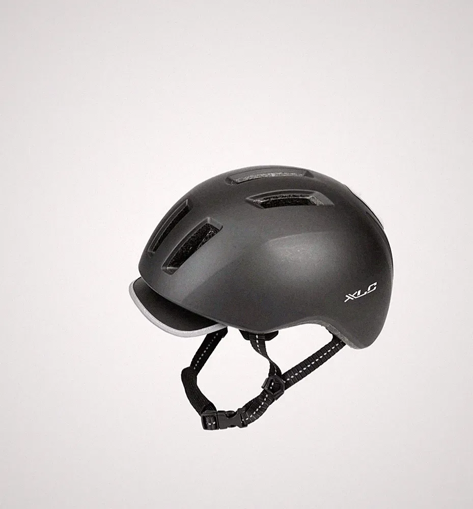 XLC City Fahrradhelm S/M 53-57cm Schwarz-Matt Stadt Trekking Helm BH-C24